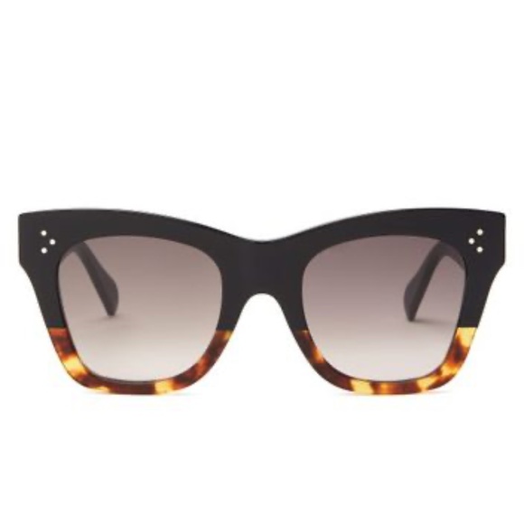 Celine Cat-Eye Black & Brown Sunglasses! - Picture 1 of 14
